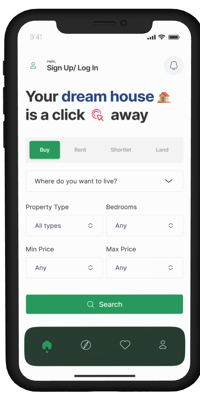 our app interface